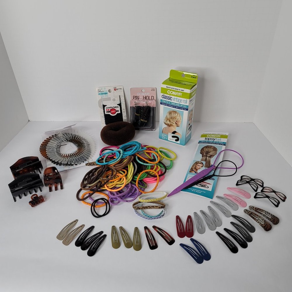 Hair Accessories (Bands, Clips, Pins, Hair Buns, Topsy Tail, Hair Roll & More)